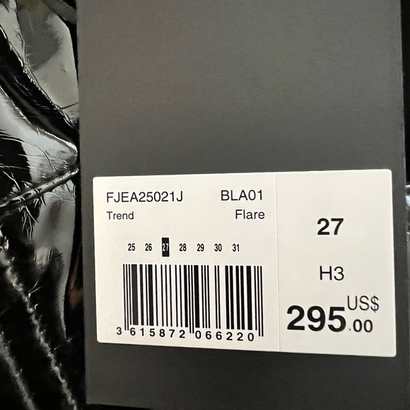 The Kooples 100% vinyl pants black Loose fit High-waisted Flared Patent NWT 27 - Picture 8 of 13